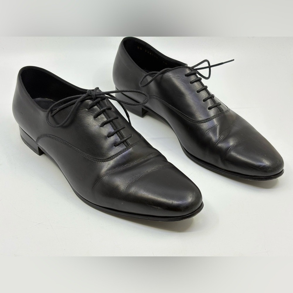 Saint Laurent Paris Black Leather Derby Size 40